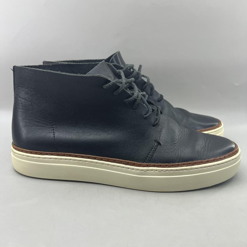 COS Chukka Boots Men Size 11.5 Black Leather Ankle Casual Comfort Lace Shoes